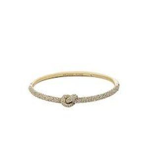 Michael Kors Knot Hinge Bracelet in Gold/Pave